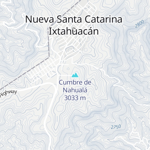 Map of Cumbre de Nahualá