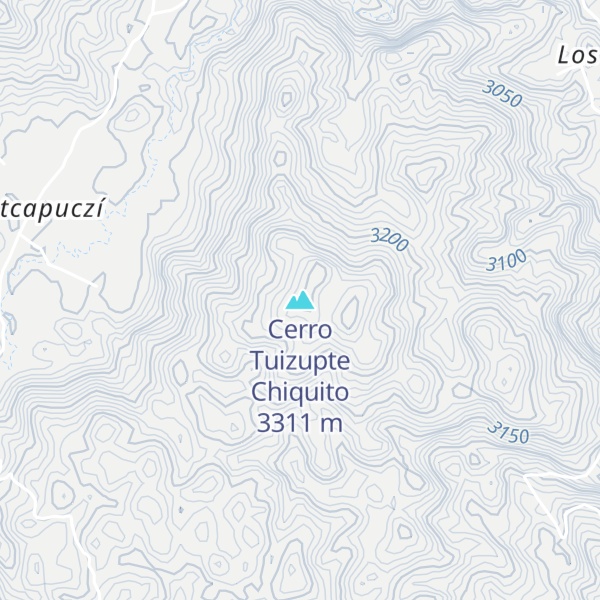 Map of Cerro Tuizupte Chiquito