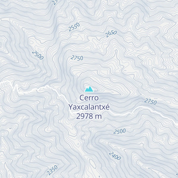 Map of Cerro Yaxcalantxé