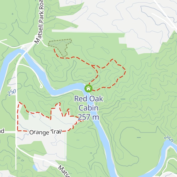 Map of Red Oak Cabin
