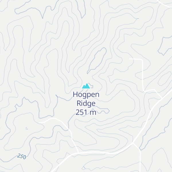 Map of Hogpen Ridge
