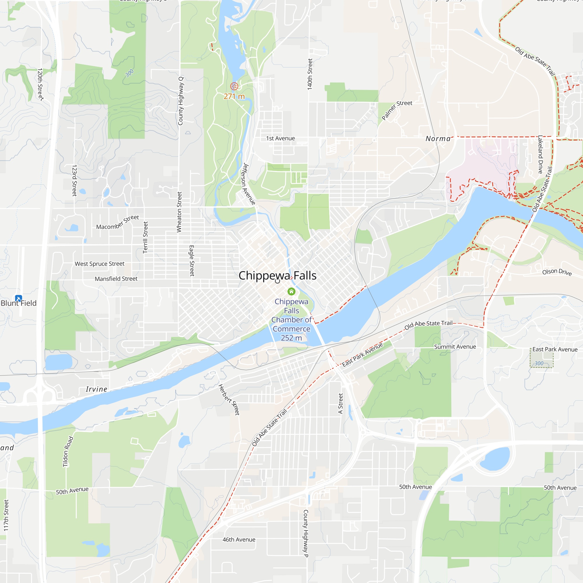 Chippewa Falls Chamber of Commerce map