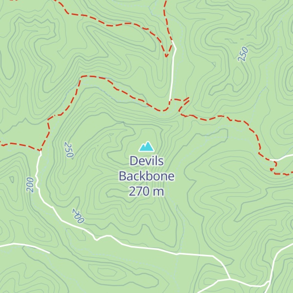 Map of Devils Backbone