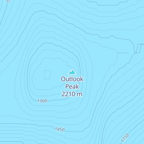 Map of Outlook Peak