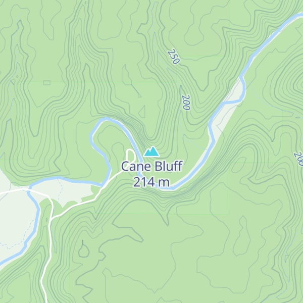 Map of Cane Bluff