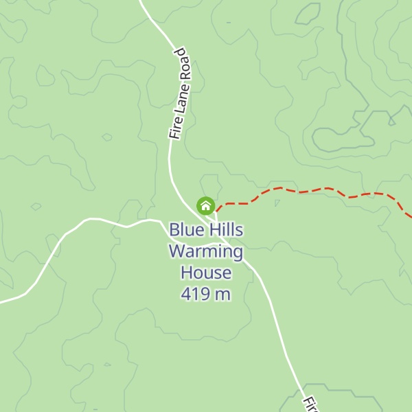 Map of Blue Hills Warming House