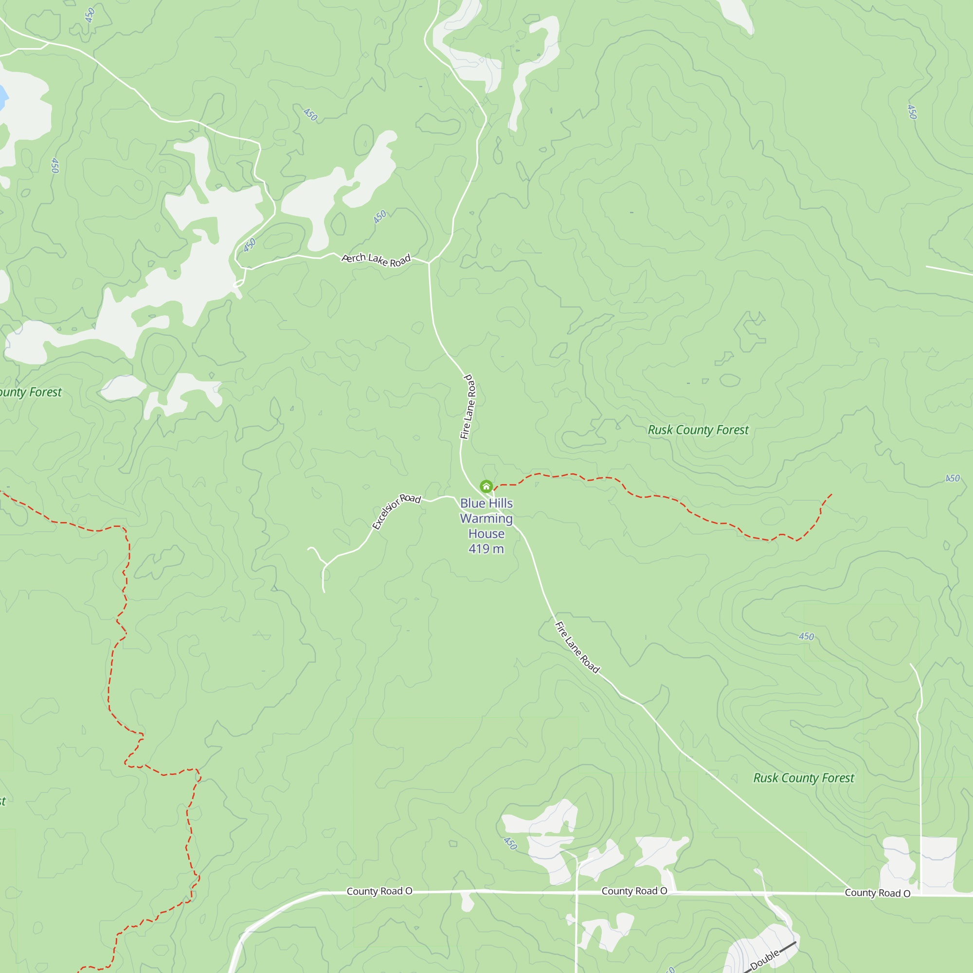 Blue Hills Warming House map