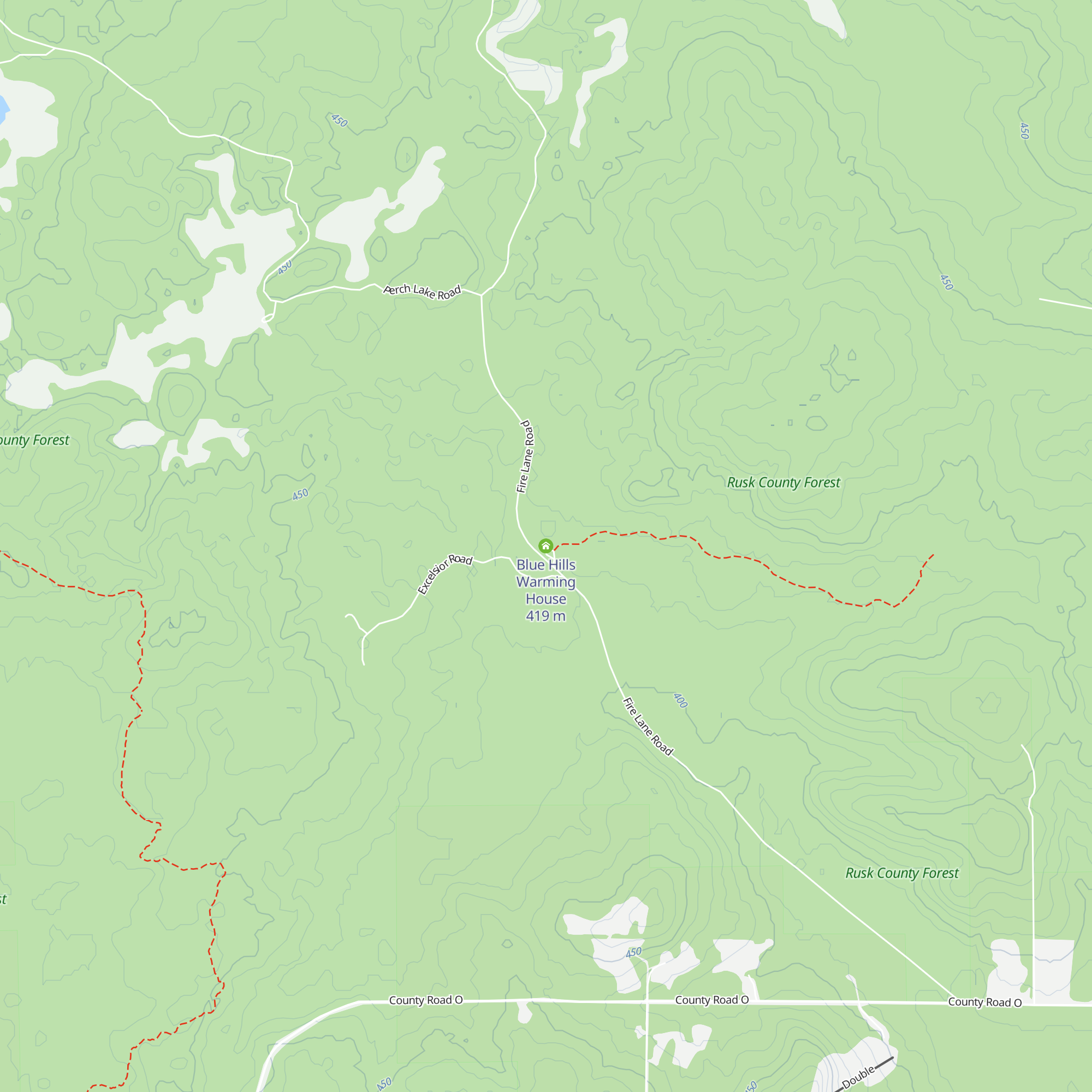 Blue Hills Warming House map