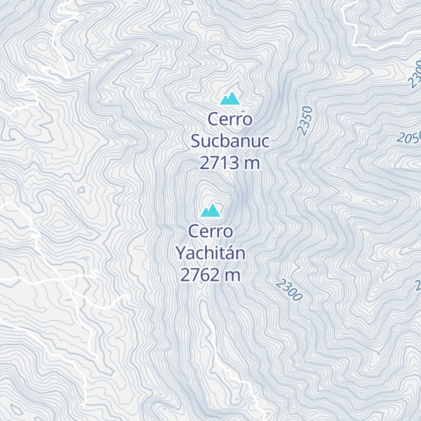 Map of Cerro Yachitán