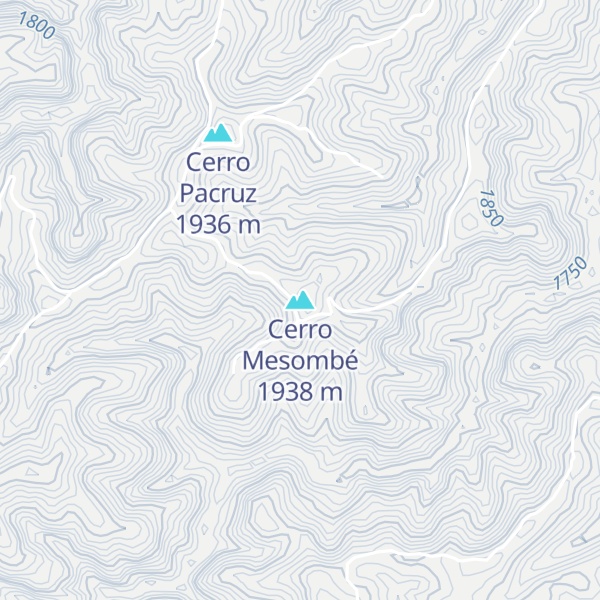 Map of Cerro Mesombé