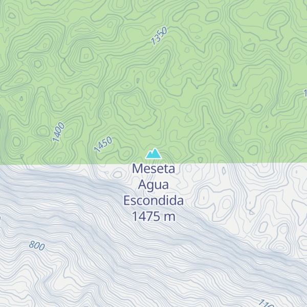 Map of Meseta Agua Escondida