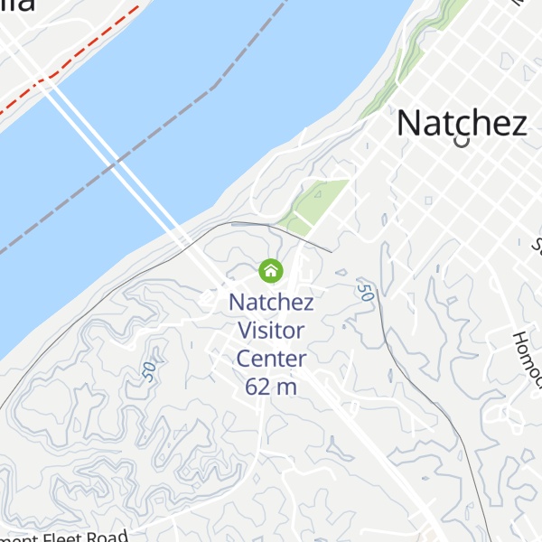 Map of Natchez Visitor Center