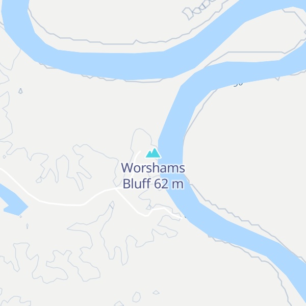 Map of Worshams Bluff