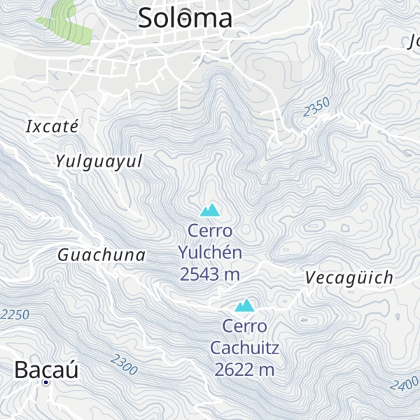 Map of Cerro Yulchén