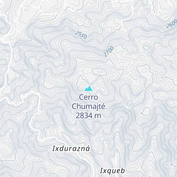 Map of Cerro Chumajté