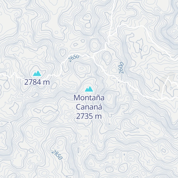 Map of Montaña Cananá
