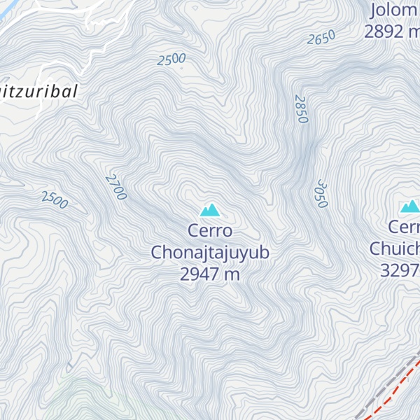 Map of Cerro Chonajtajuyub