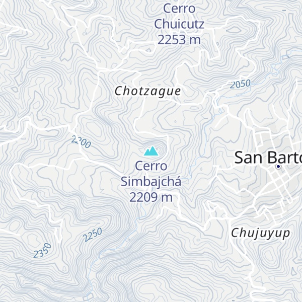 Map of Cerro Simbajchá