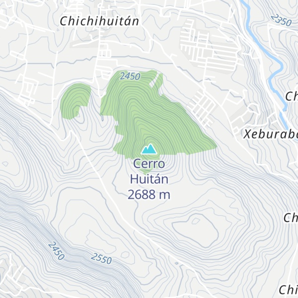 Map of Cerro Huitán