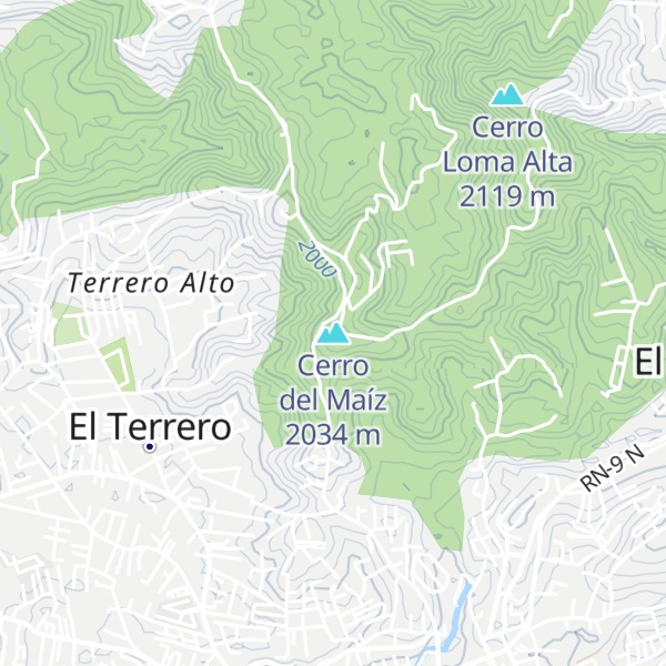 Map of Cerro del Maíz