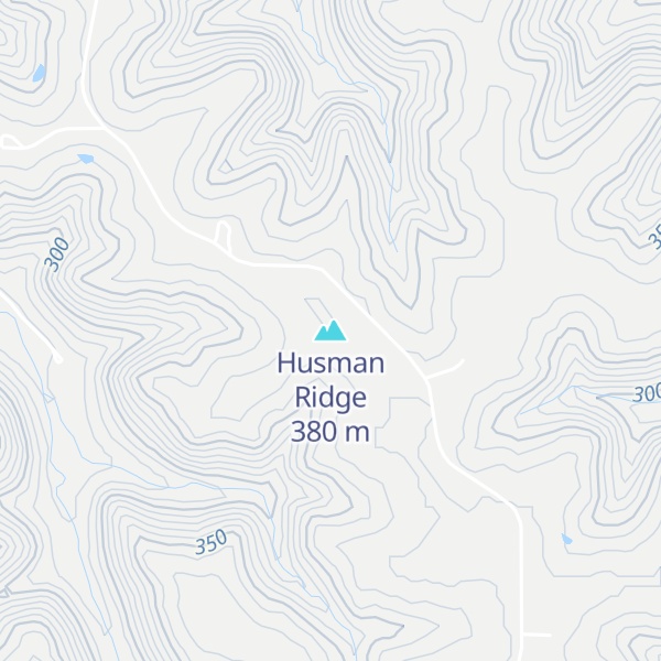 Map of Husman Ridge