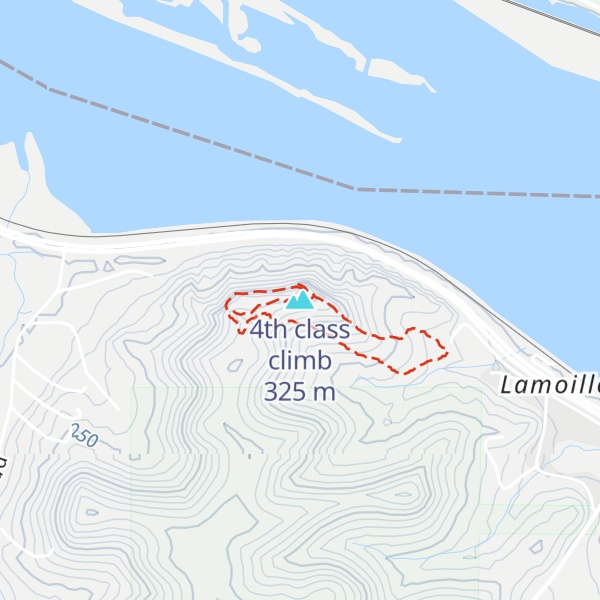 Map of 4th class climb