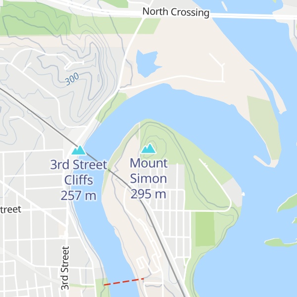 Map of Mount Simon
