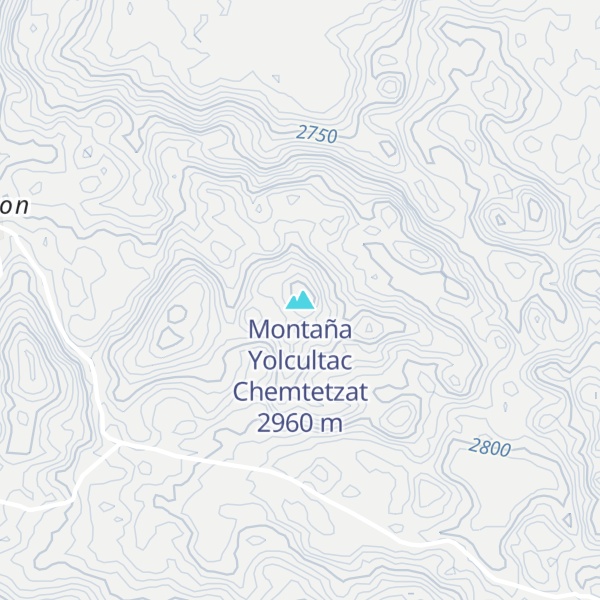 Map of Montaña Yolcultac Chemtetzat