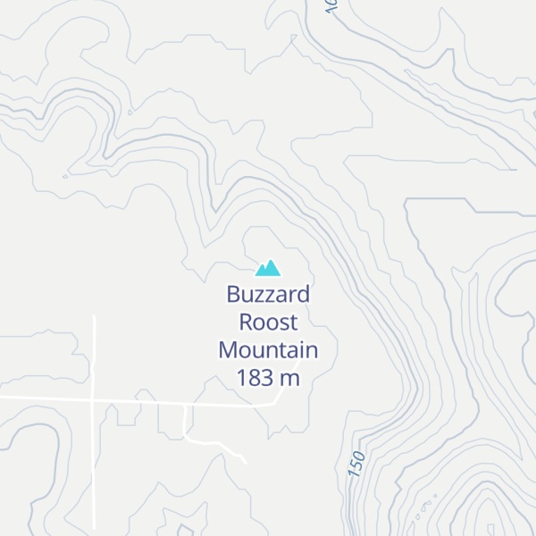 Map of Buzzard Roost Mountain