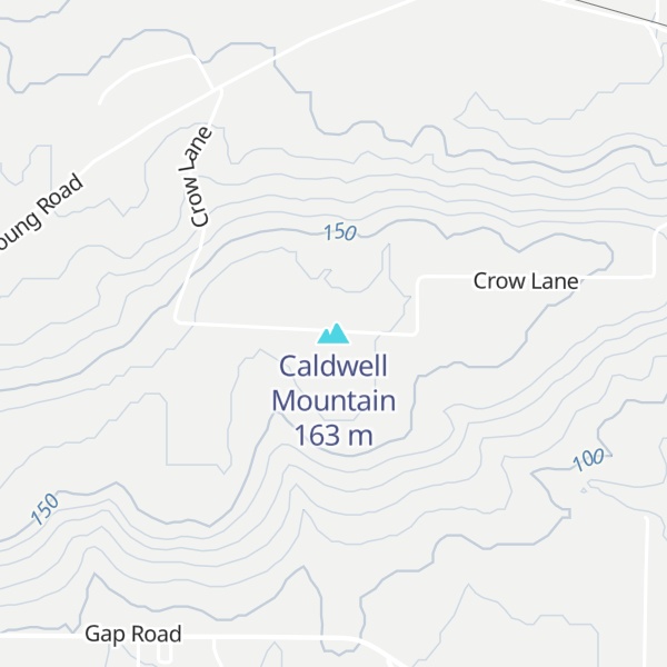Map of Caldwell Mountain