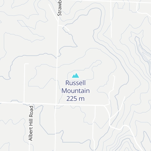 Map of Russell Mountain