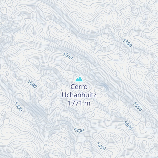 Map of Cerro Uchanhuitz