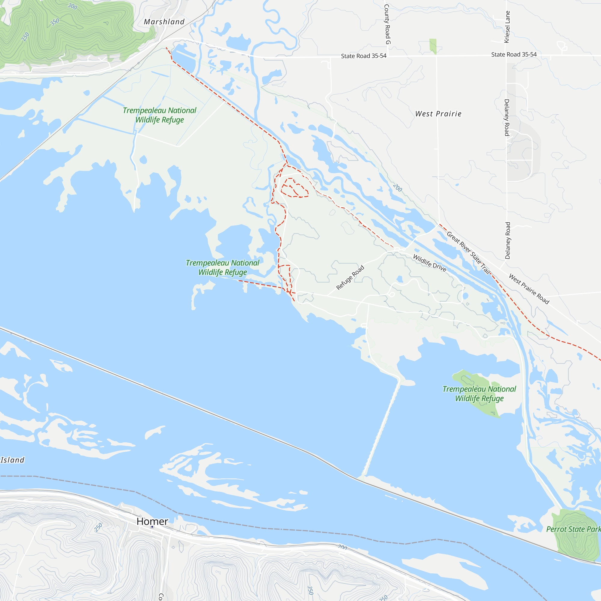 Trempealeau National Wildlife Refuge Office map