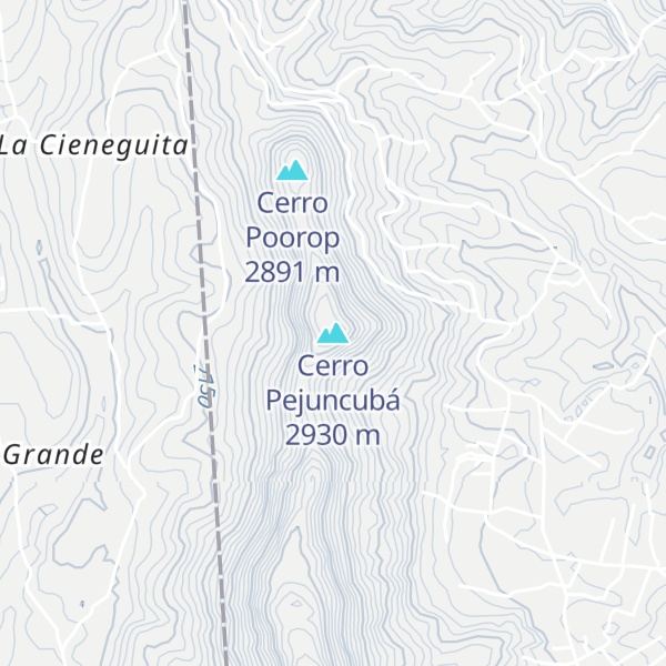 Map of Cerro Pejuncubá