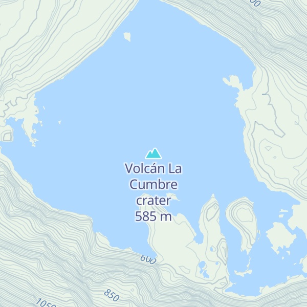Map of Volcán La Cumbre crater