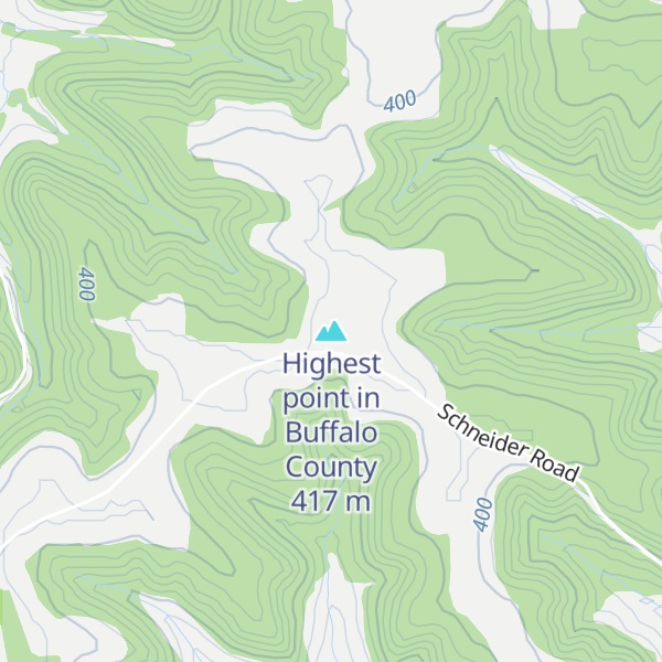 Map of Highest point in Buffalo County