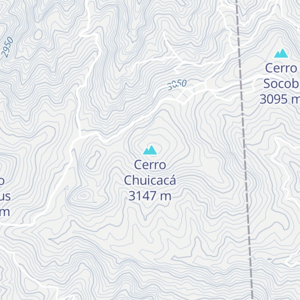 Map of Cerro Chuicacá