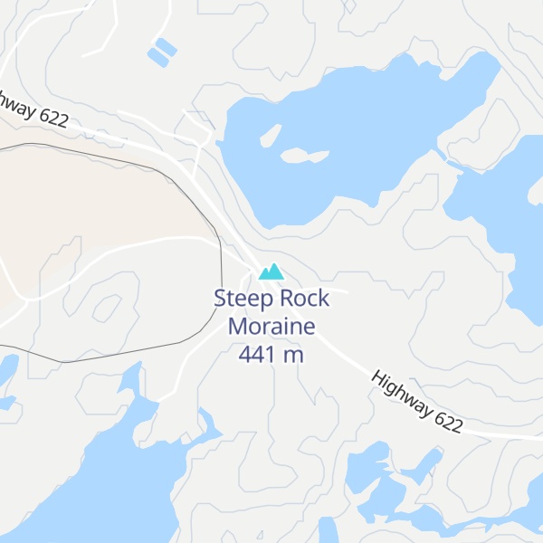Map of Steep Rock Moraine