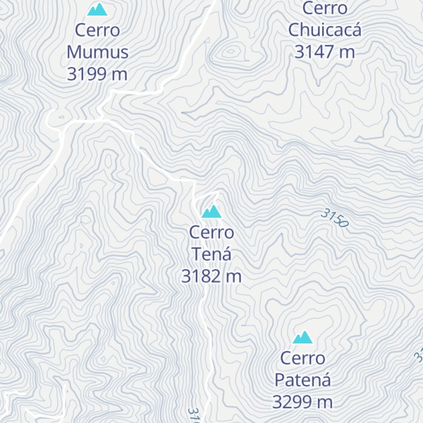 Map of Cerro Tená