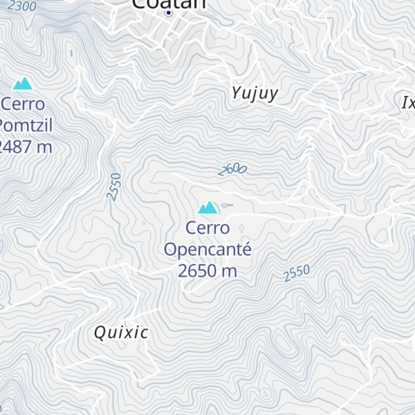 Map of Cerro Opencanté