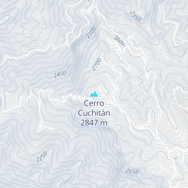 Map of Cerro Cuchitán