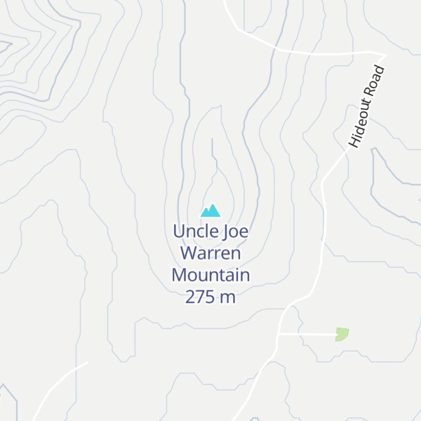 Map of Uncle Joe Warren Mountain