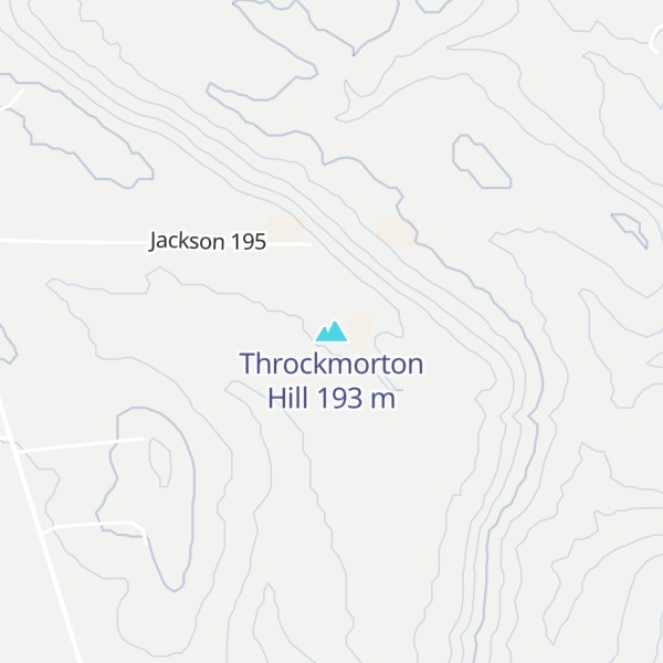 Map of Throckmorton Hill