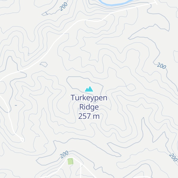 Map of Turkeypen Ridge