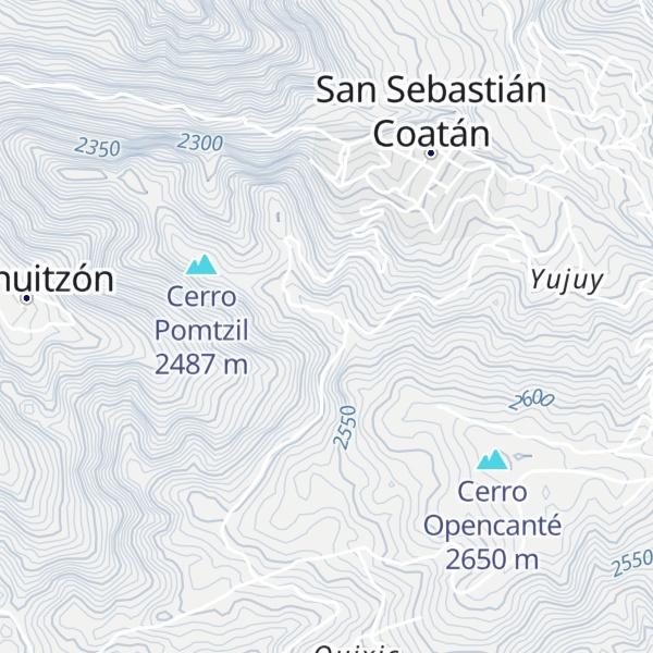 Map of Cerro Jolomhuitzculutz
