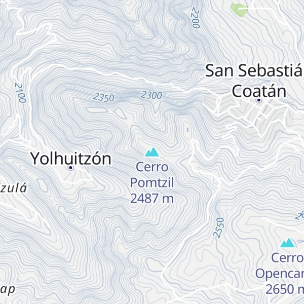 Map of Cerro Pomtzil