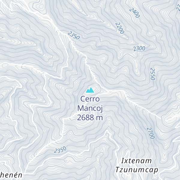 Map of Cerro Mancoj