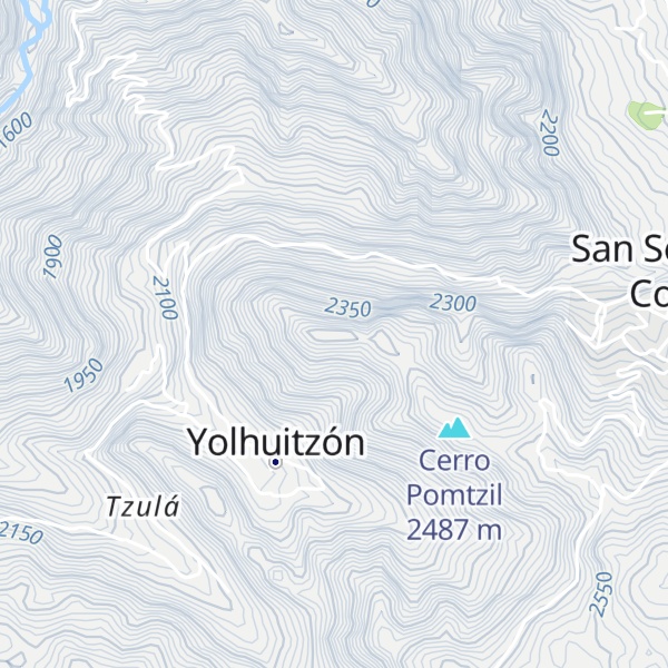 Map of Cerro Uxal