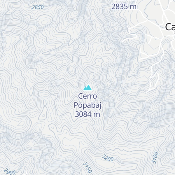 Map of Cerro Popabaj
