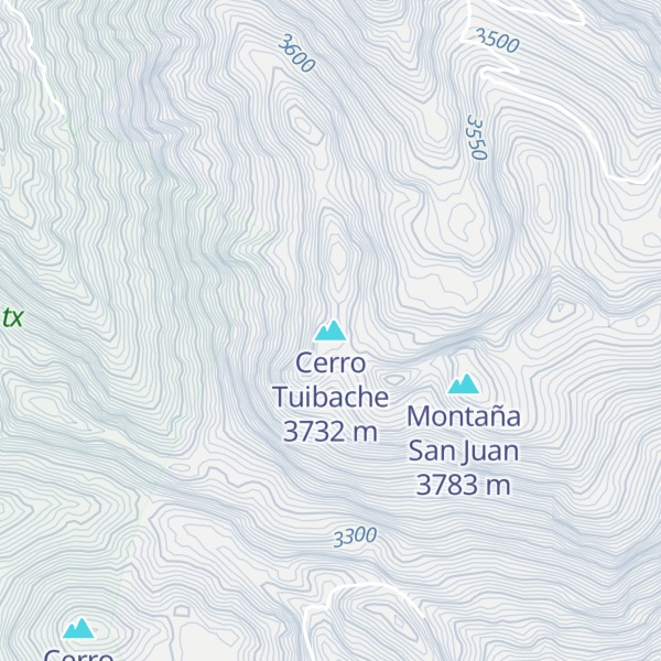 Map of Cerro Tuibache